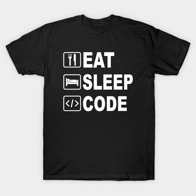Eat Sleep Code T-Shirt by ChrifBouglas